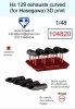 Omask 104820 Hs 129 Exhausts curved (for Hasegawa/Hobby 2000) 3D print 1/48